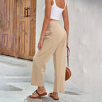 AMARA | Pantalones anchos informales lisos