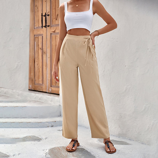AMARA | Pantalones anchos informales lisos