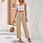 AMARA | Pantalones anchos informales lisos