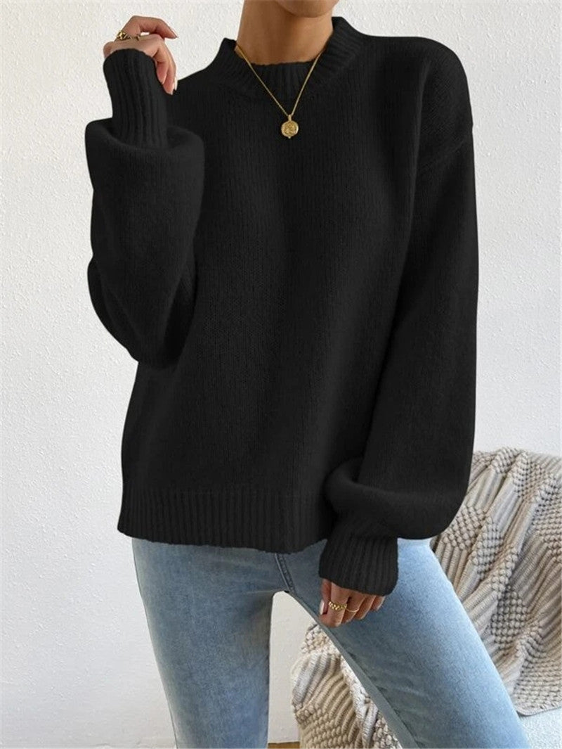 LUZ | Jersey de punto suave con cuello redondo