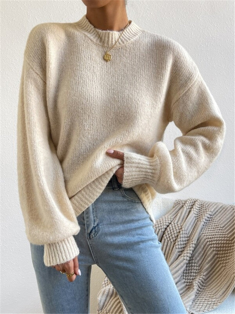 LUZ | Jersey de punto suave con cuello redondo