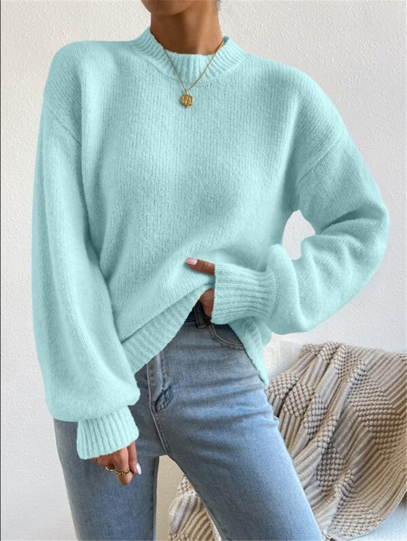 LUZ | Jersey de punto suave con cuello redondo