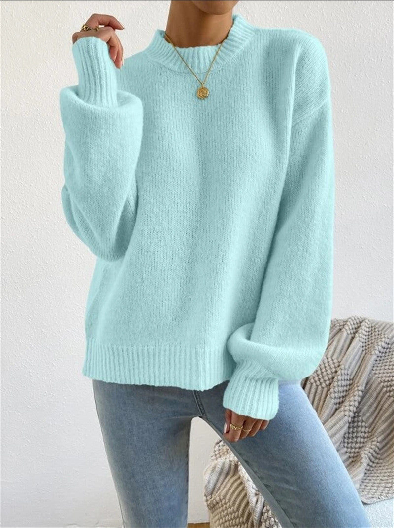LUZ | Jersey de punto suave con cuello redondo