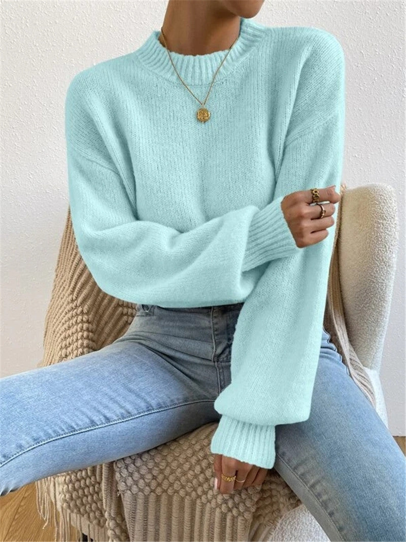 LUZ | Jersey de punto suave con cuello redondo