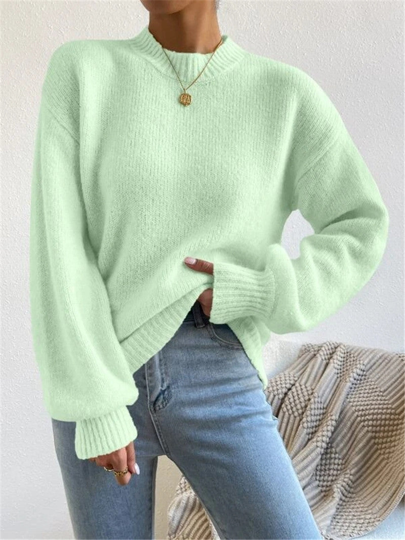 LUZ | Jersey de punto suave con cuello redondo