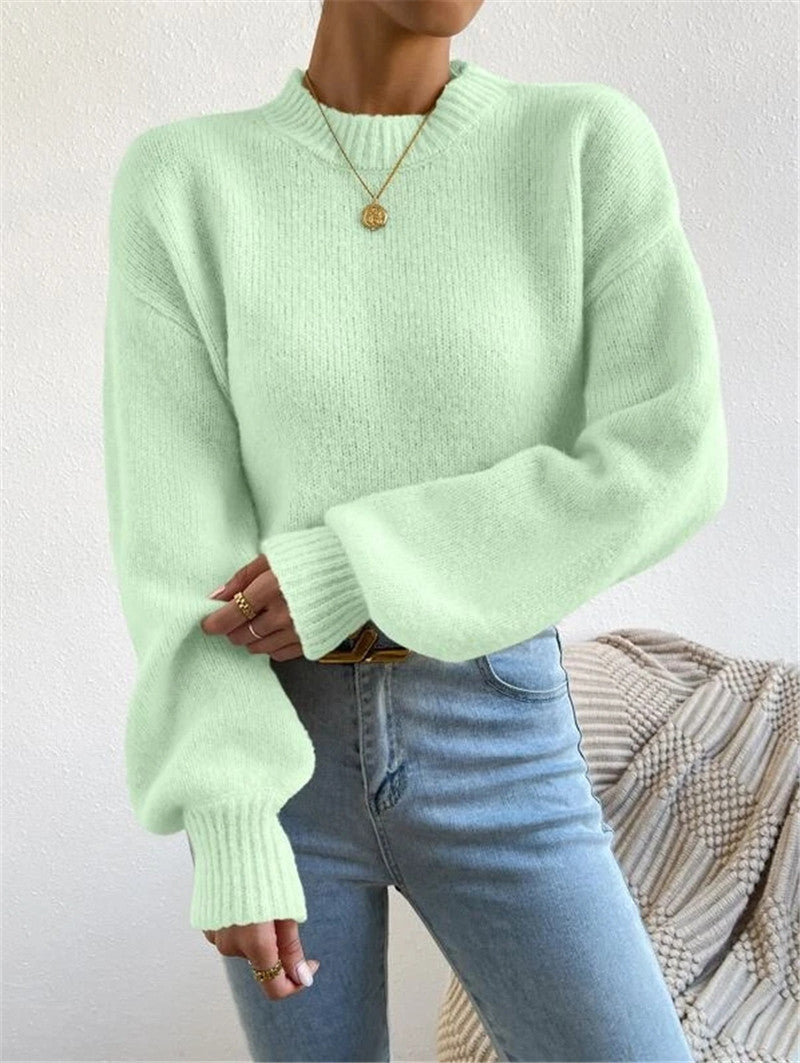 LUZ | Jersey de punto suave con cuello redondo