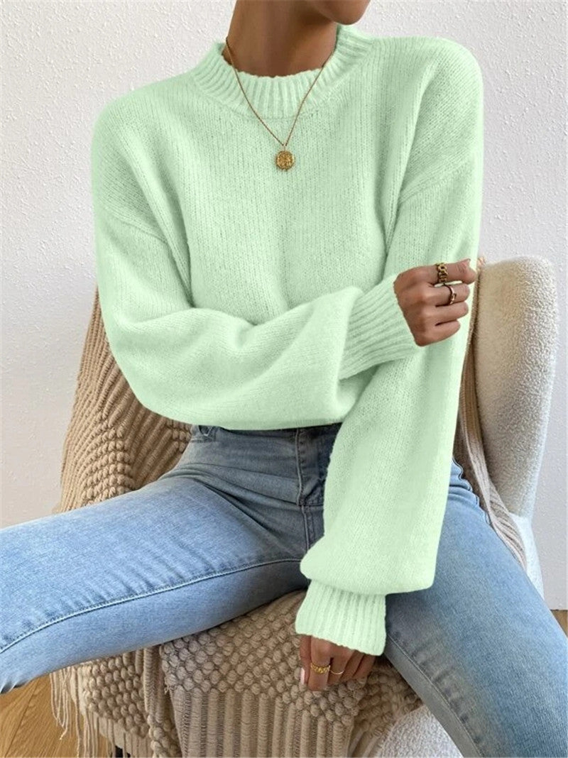 LUZ | Jersey de punto suave con cuello redondo