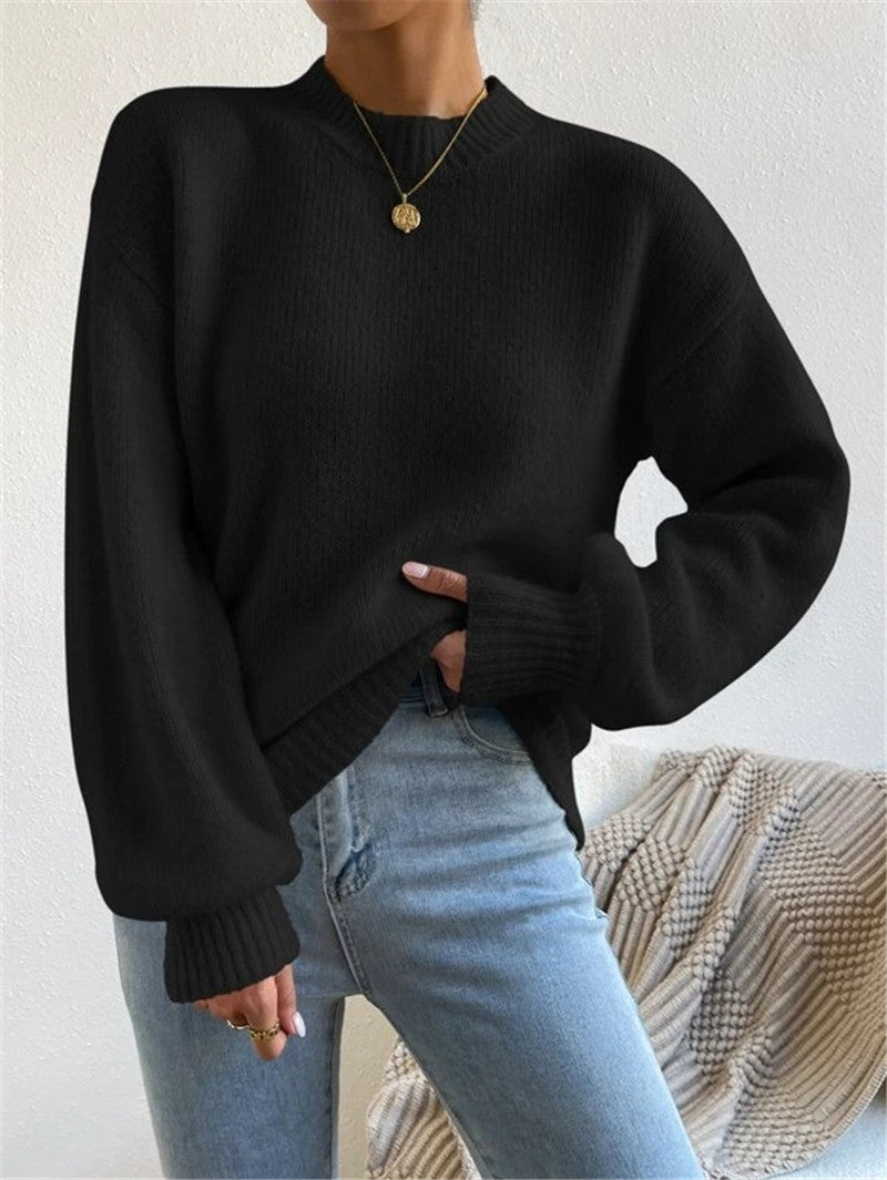 LUZ | Jersey de punto suave con cuello redondo