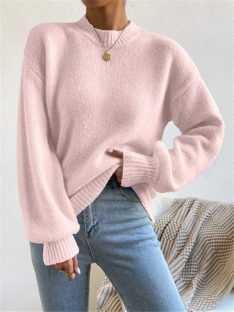 LUZ | Jersey de punto suave con cuello redondo