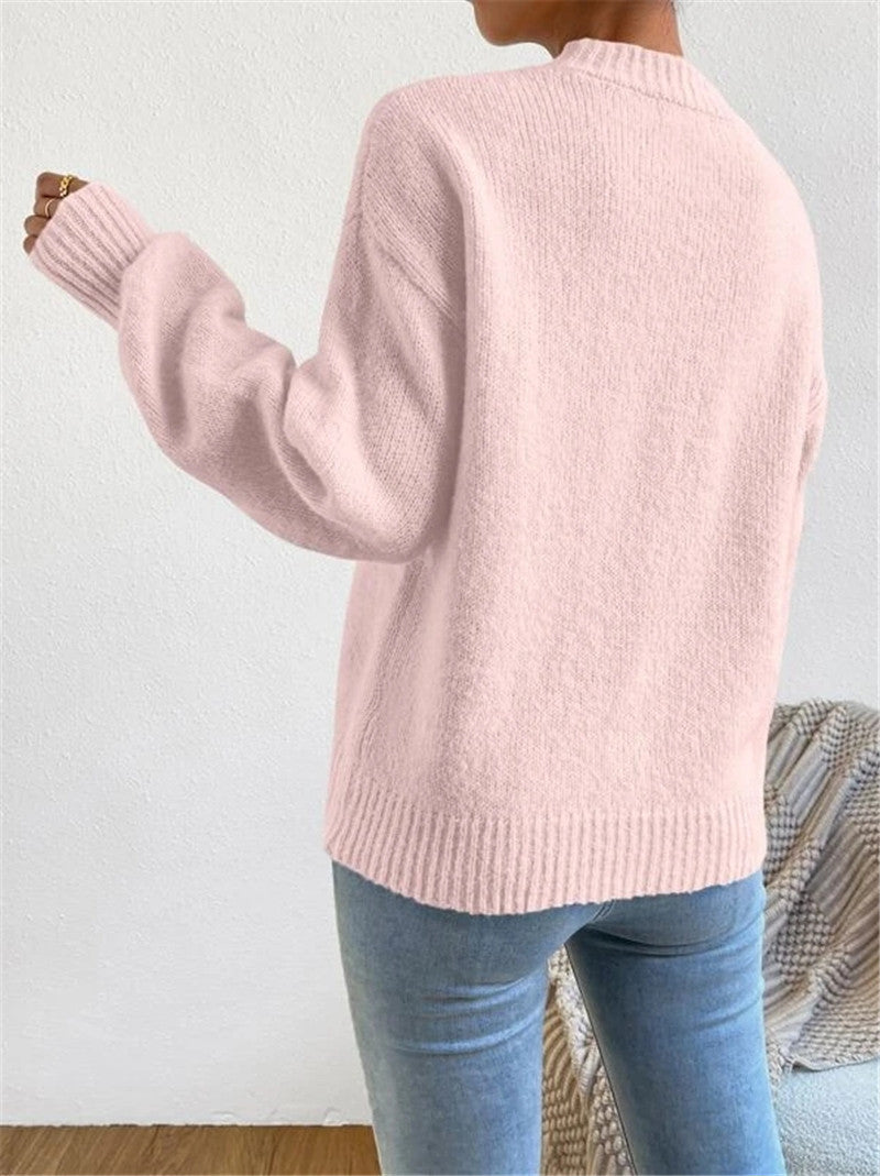 LUZ | Jersey de punto suave con cuello redondo