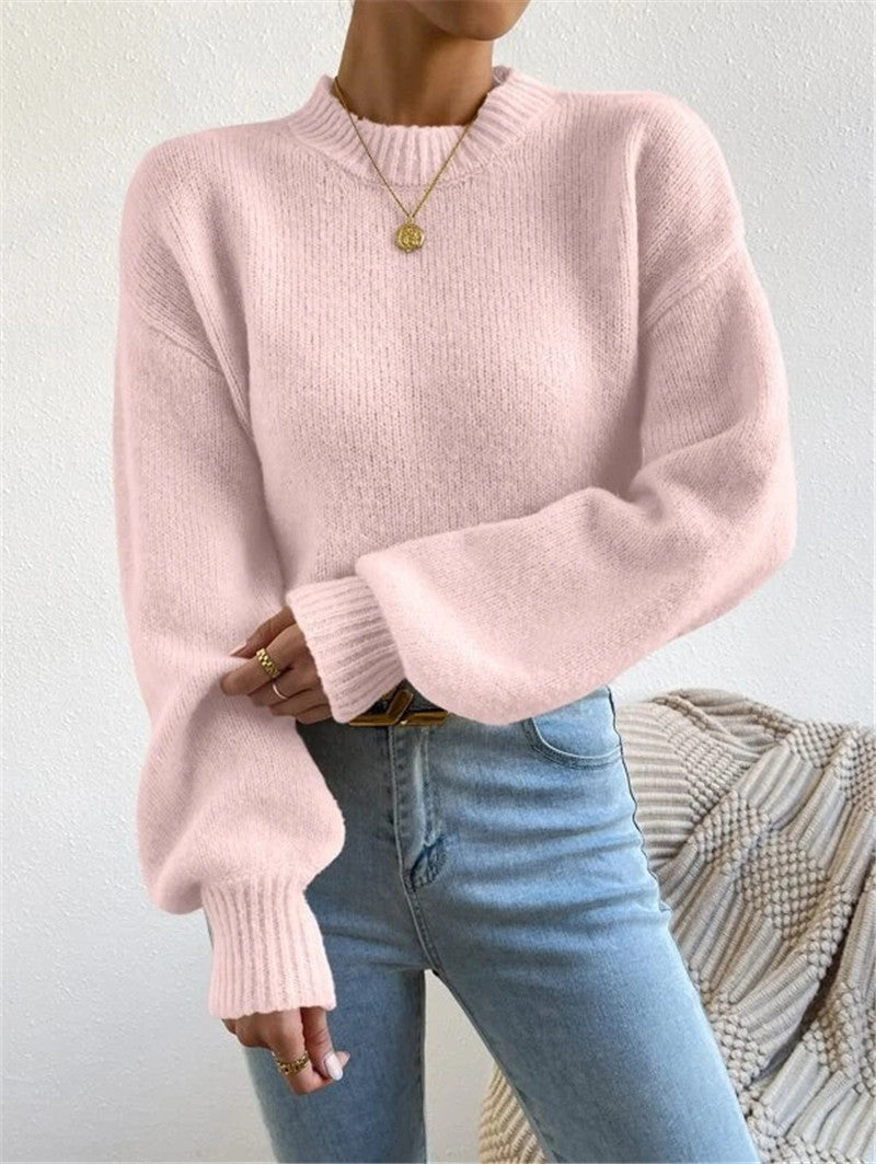 LUZ | Jersey de punto suave con cuello redondo
