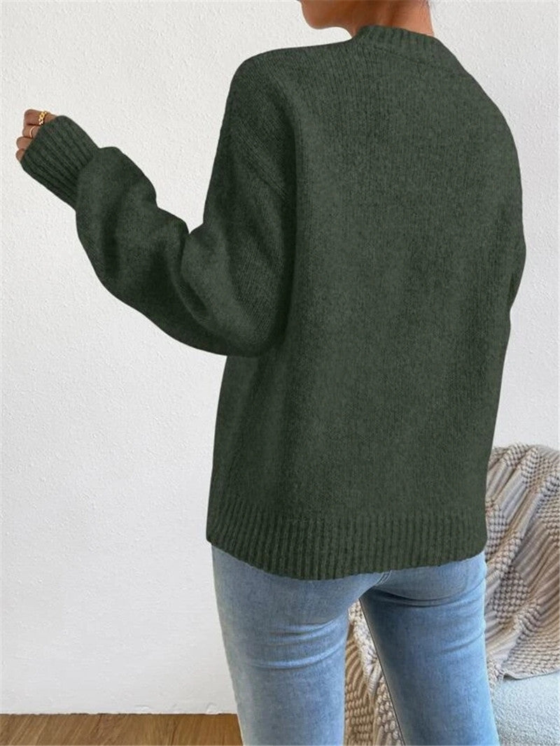 LUZ | Jersey de punto suave con cuello redondo