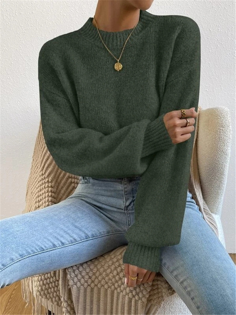 LUZ | Jersey de punto suave con cuello redondo