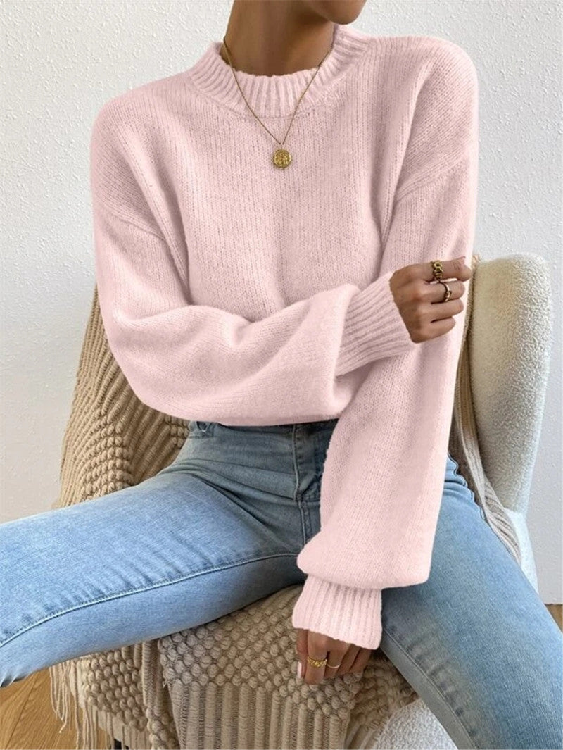 LUZ | Jersey de punto suave con cuello redondo