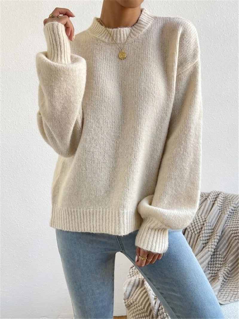 LUZ | Jersey de punto suave con cuello redondo