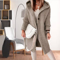 MIRENA | Abrigo de punto con capucha informal