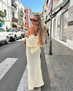 PALM | Conjunto de Ganchillo con Falda y Cárdigan