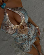 CATA | Vestido Corto Boho Halter Edición Sunset