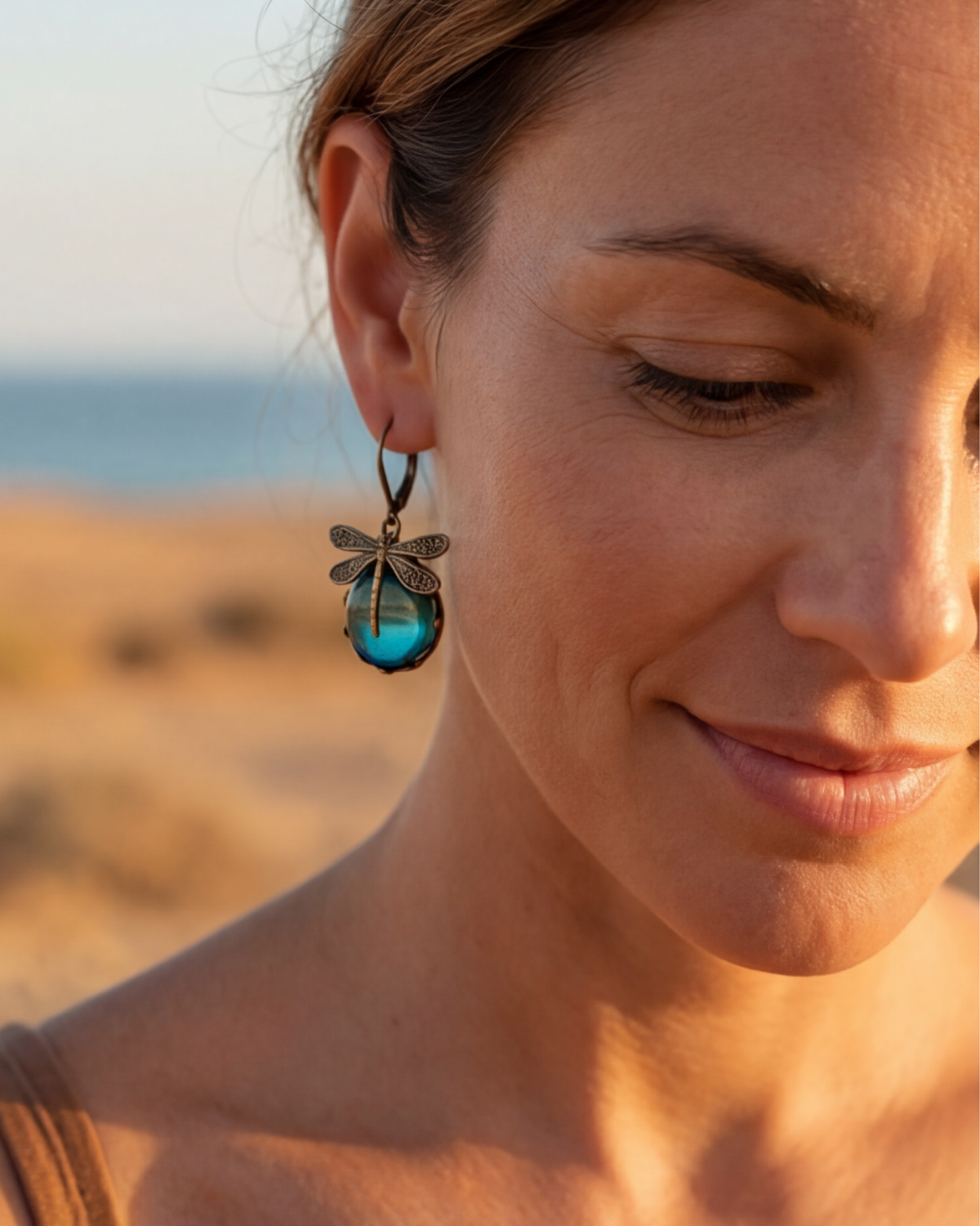 LYSARA | Pendientes Libélula Esmeralda