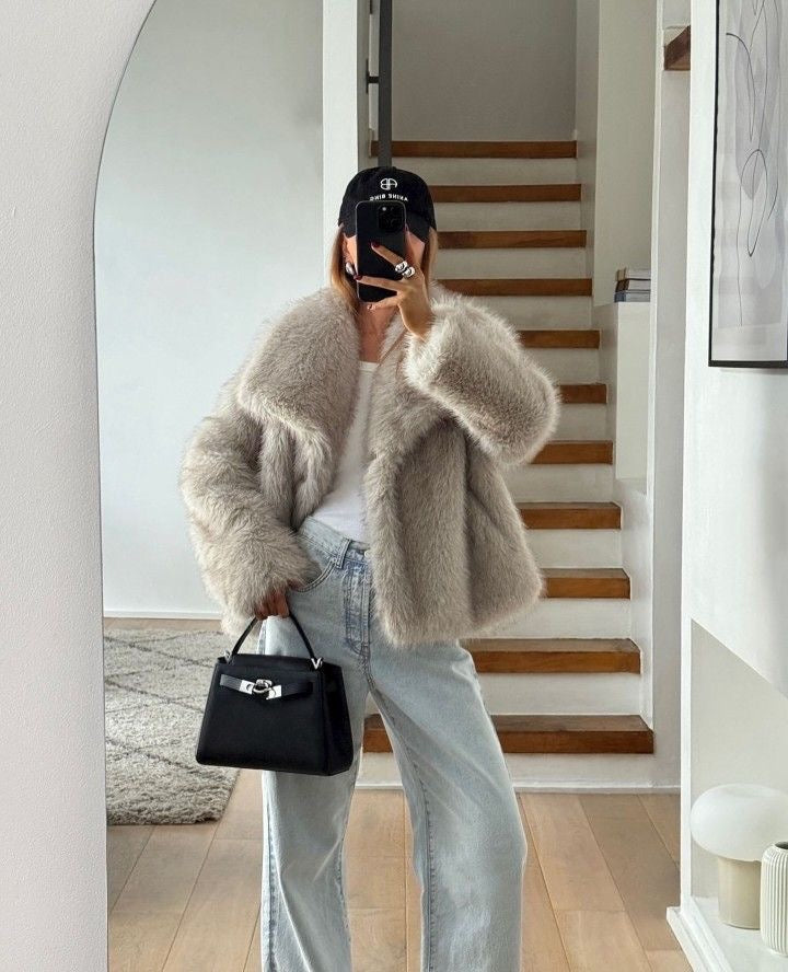 VICKY | Chaqueta de pelo sintético elegante y cálida