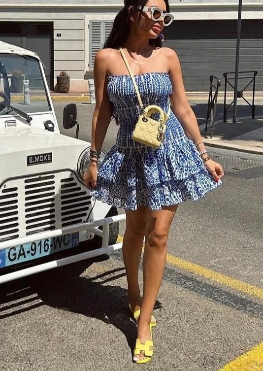 SOL | Vestido Corto Veraniego de Bordado Inglés