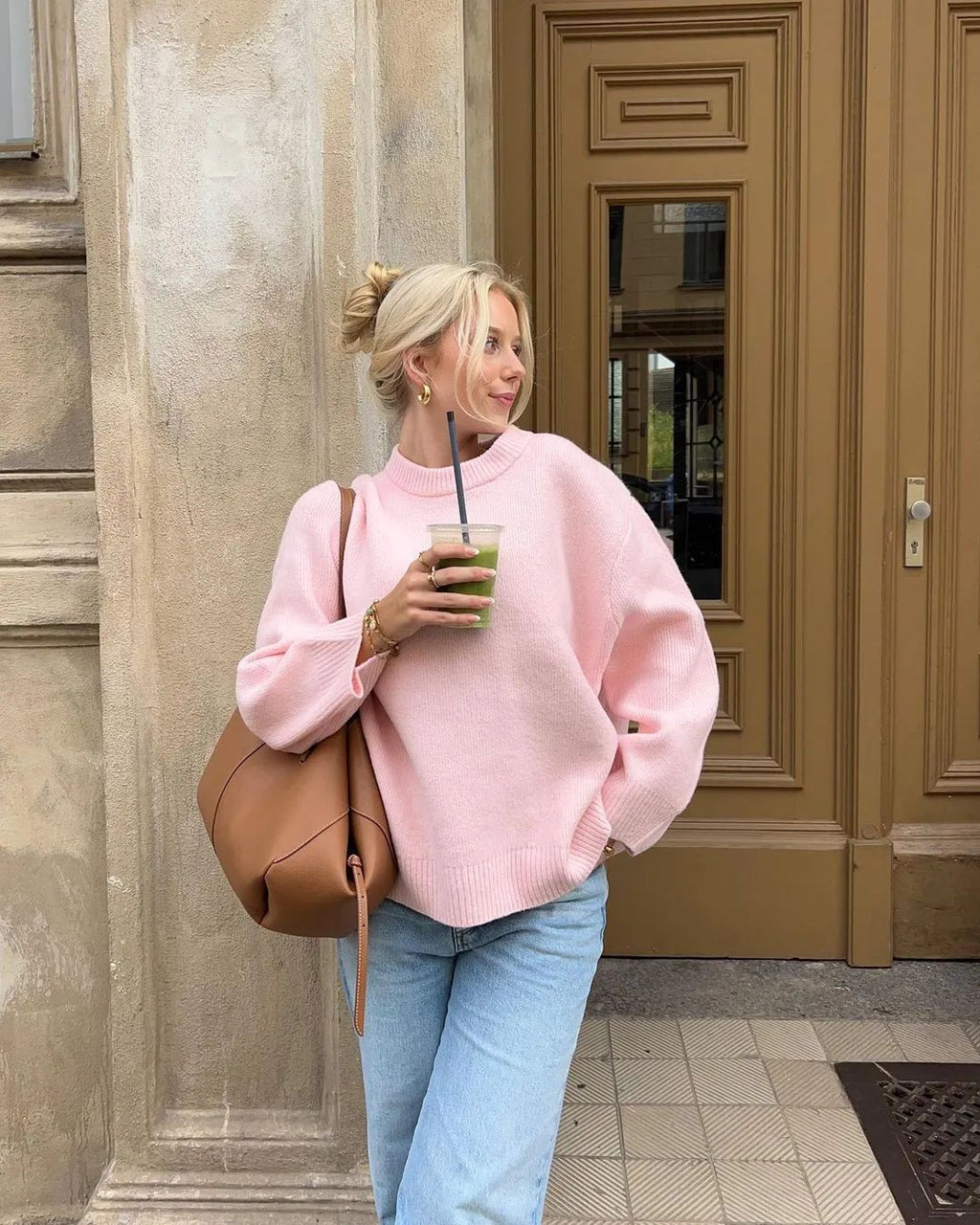 LUCIA | Jersey oversize de punto con cuello redondo