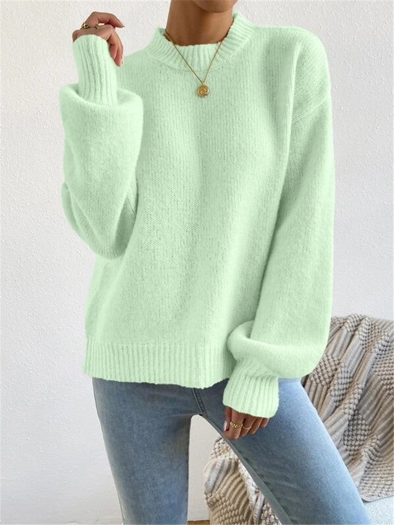 LUZ | Jersey de punto suave con cuello redondo