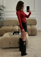 EMILY | Botas Altas Elegantes de Cuña Oculta