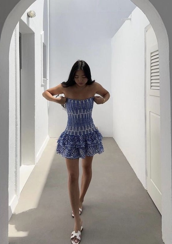 SOL | Vestido Corto Veraniego de Bordado Inglés