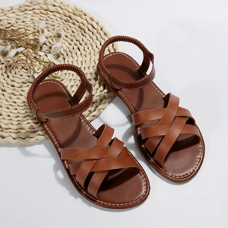 AMBRA | Sandalias planas trenzadas