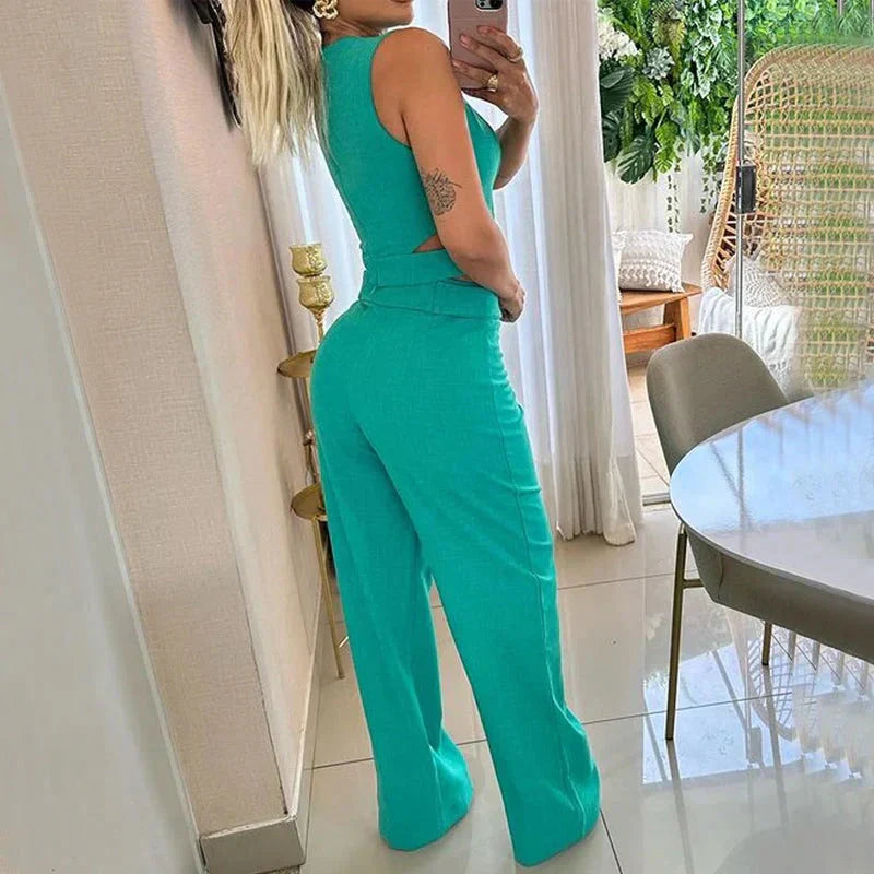 VARENA | Conjunto Elegante de Top y Pantalón