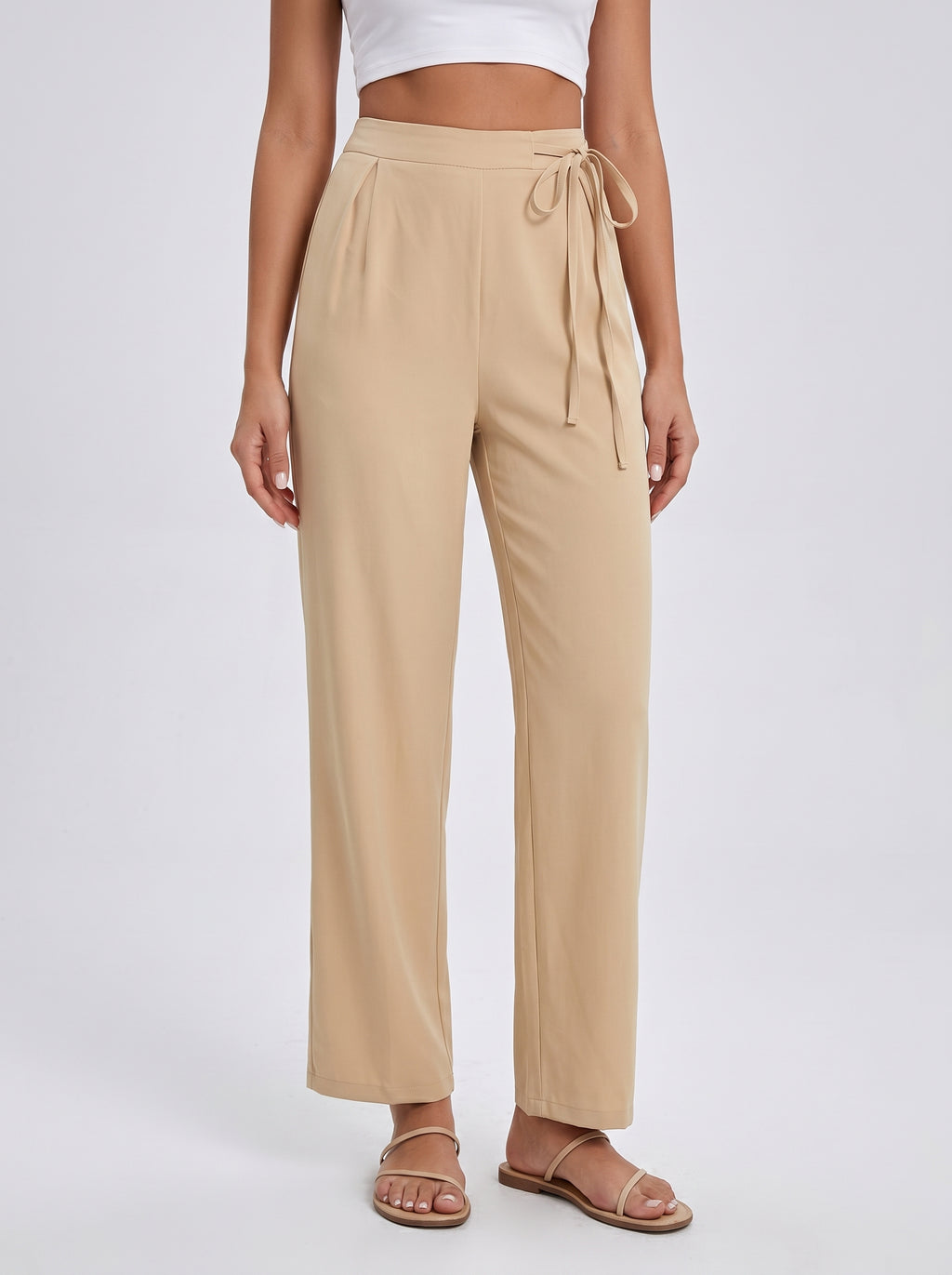 AMARA | Pantalones anchos informales lisos