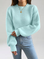 LUZ | Jersey de punto suave con cuello redondo