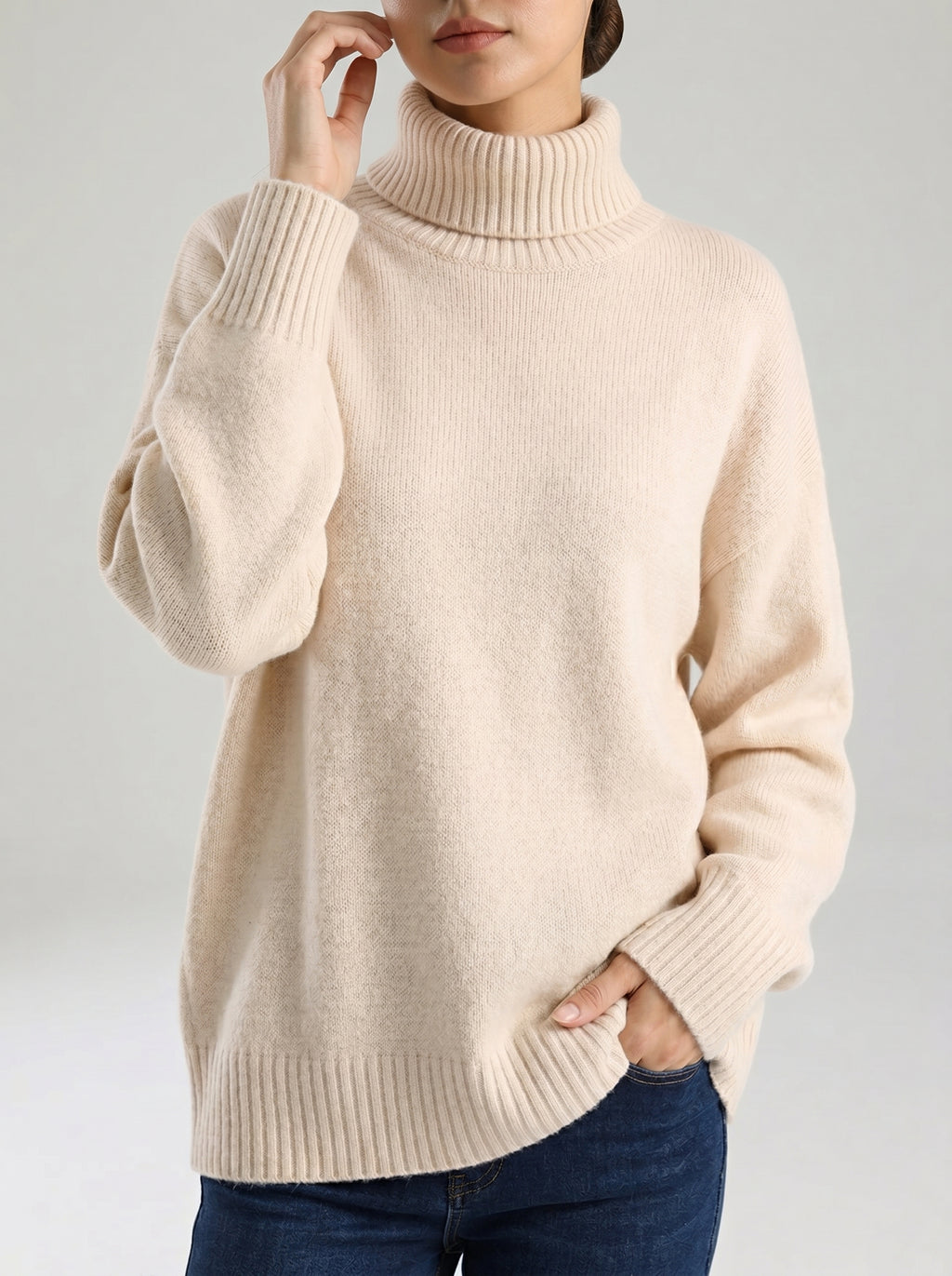 AURIA | Jersey de cuello alto cómodo y suave