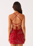 VIOLET | Vestido Mini de Fiesta con Pedrería