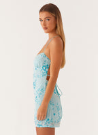 VIOLET | Vestido Mini de Fiesta con Pedrería