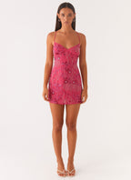 VIOLET | Vestido Mini de Fiesta con Pedrería