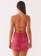 VIOLET | Vestido Mini de Fiesta con Pedrería