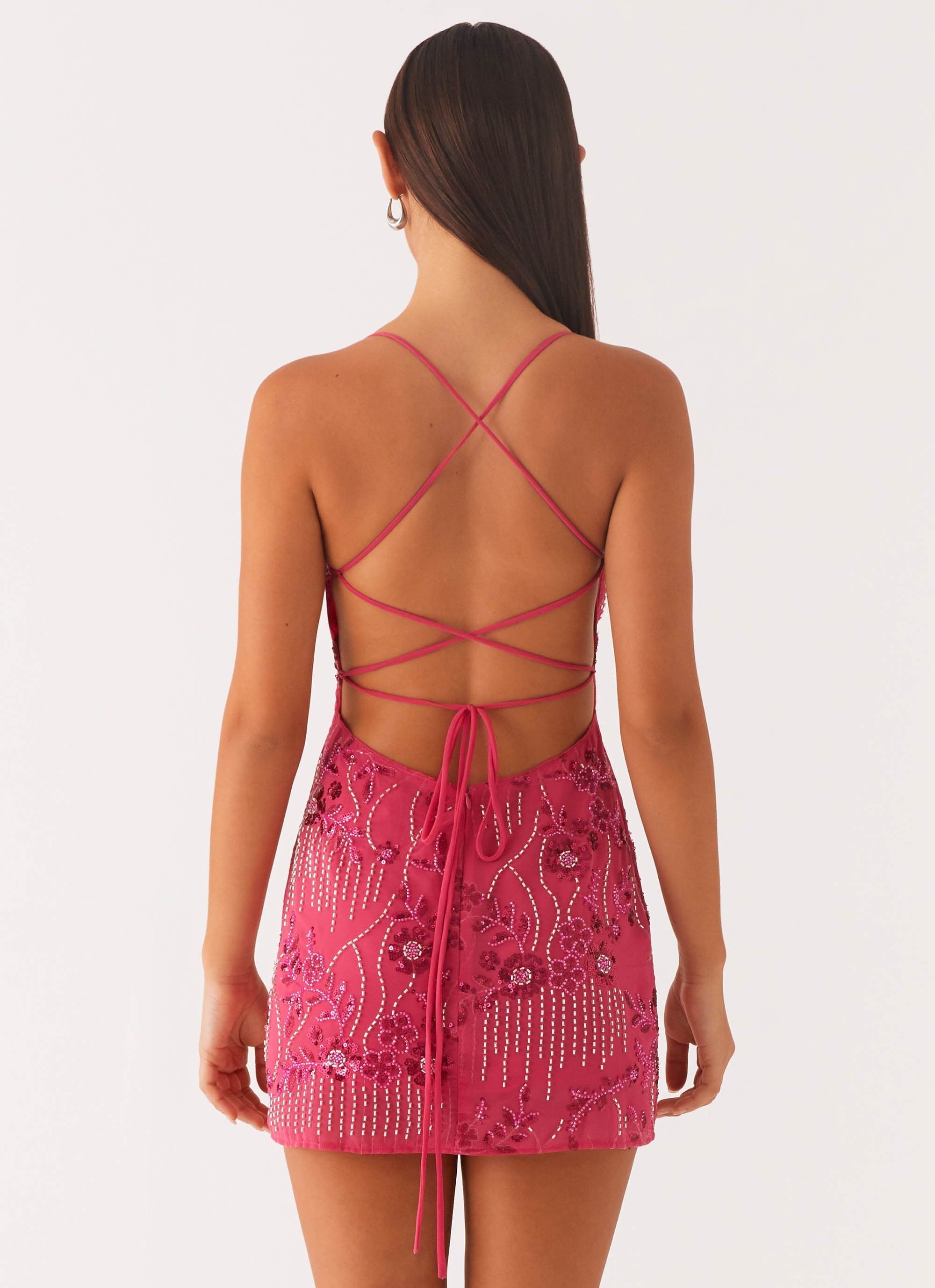 VIOLET | Vestido Mini de Fiesta con Pedrería
