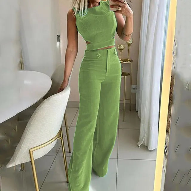 VARENA | Conjunto Elegante de Top y Pantalón