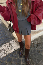ANNA | Chaqueta de cuero oversize moderna para mujer