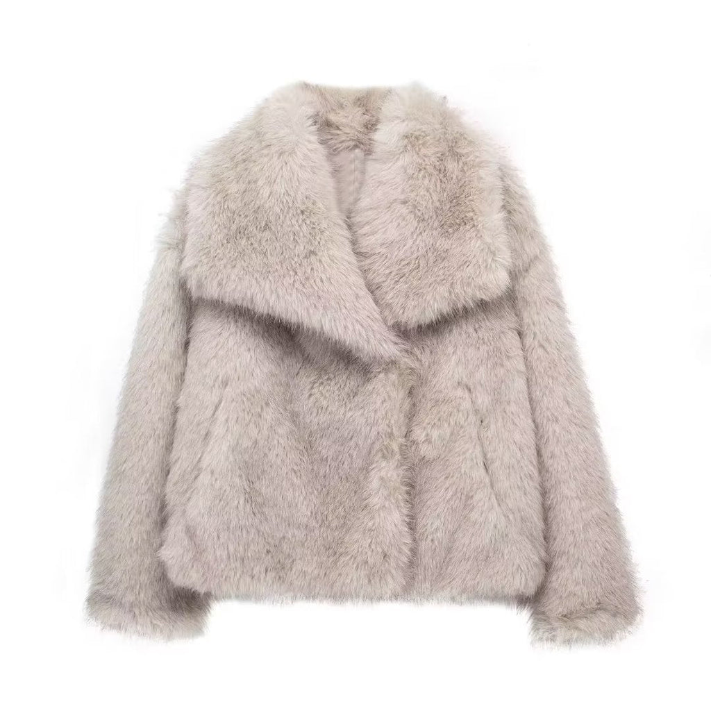 VICKY | Chaqueta de pelo sintético elegante y cálida
