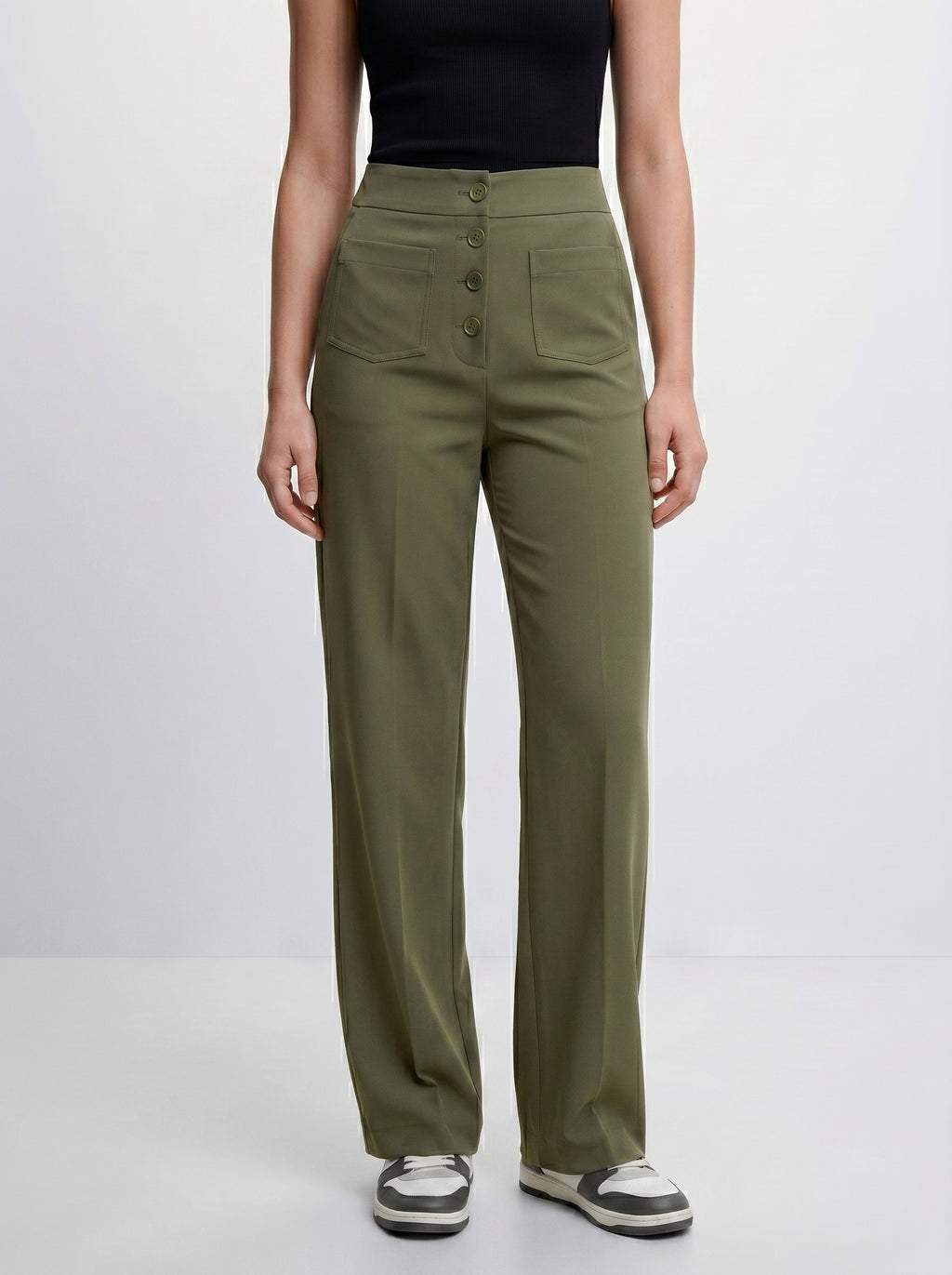 ALBA | Pantalones informales de cintura alta